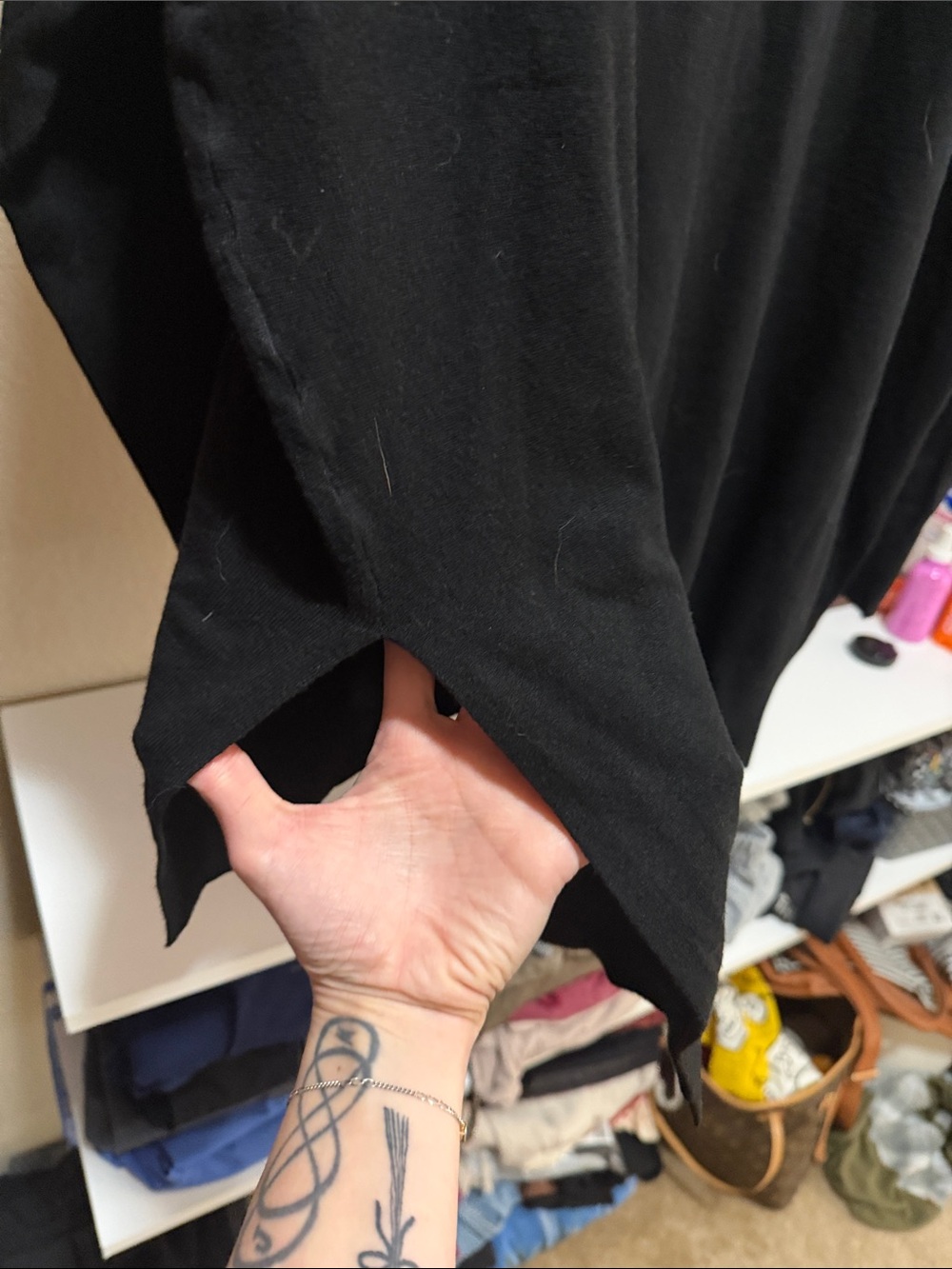 Zenana Black V-Neck Oversized Sweater - Picture 7 of 7